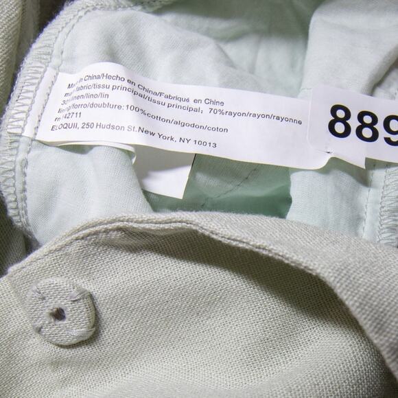 Eloquii *flawed* Short-Sleeve Coverall Jumpsuit light green linen blend, size 18 - Picture 16 of 16